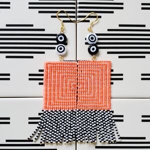 Beaded earrings by @parcelandpart